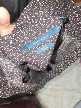 Perry Ellis Kids Black Printed Jacket with Red & White Speckle